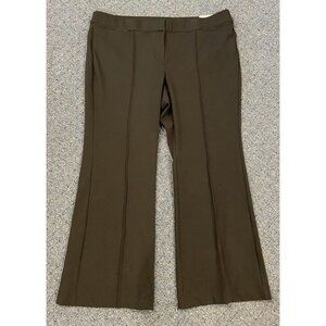 NWT Lane Bryant Mid Rise Ponte Flare Dress Pants Black Size 24 New